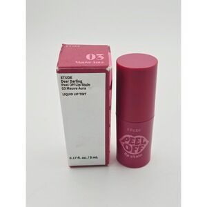 Etude Dear Darling Peel Off Lip Stain 03 Mauve Aura Liquid Lip Tint 5ml NEW